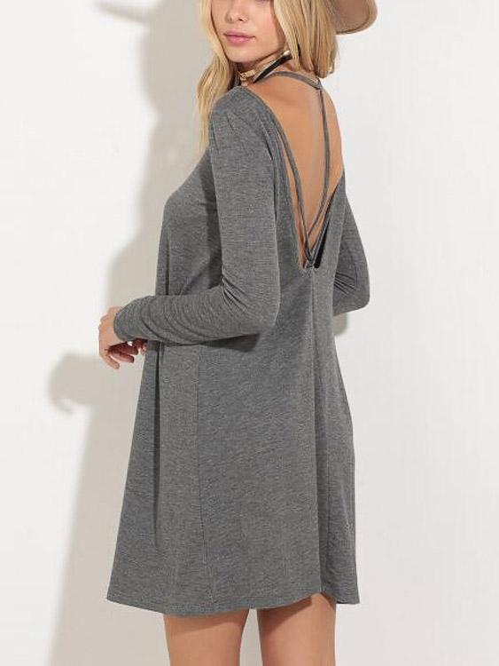 Ladies Grey Casual Dresses