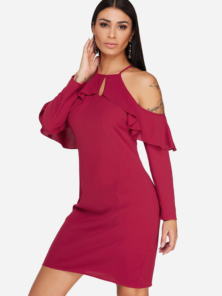 Ladies Burgundy Sexy Dresses