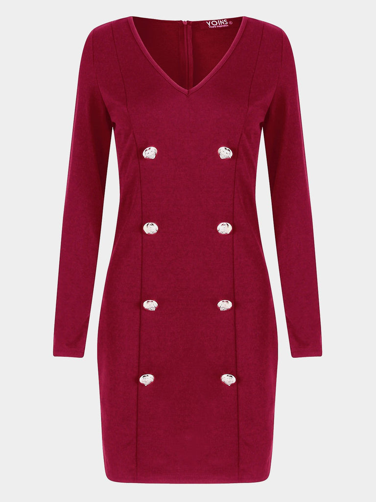 Womens Burgundy Casual Dresses