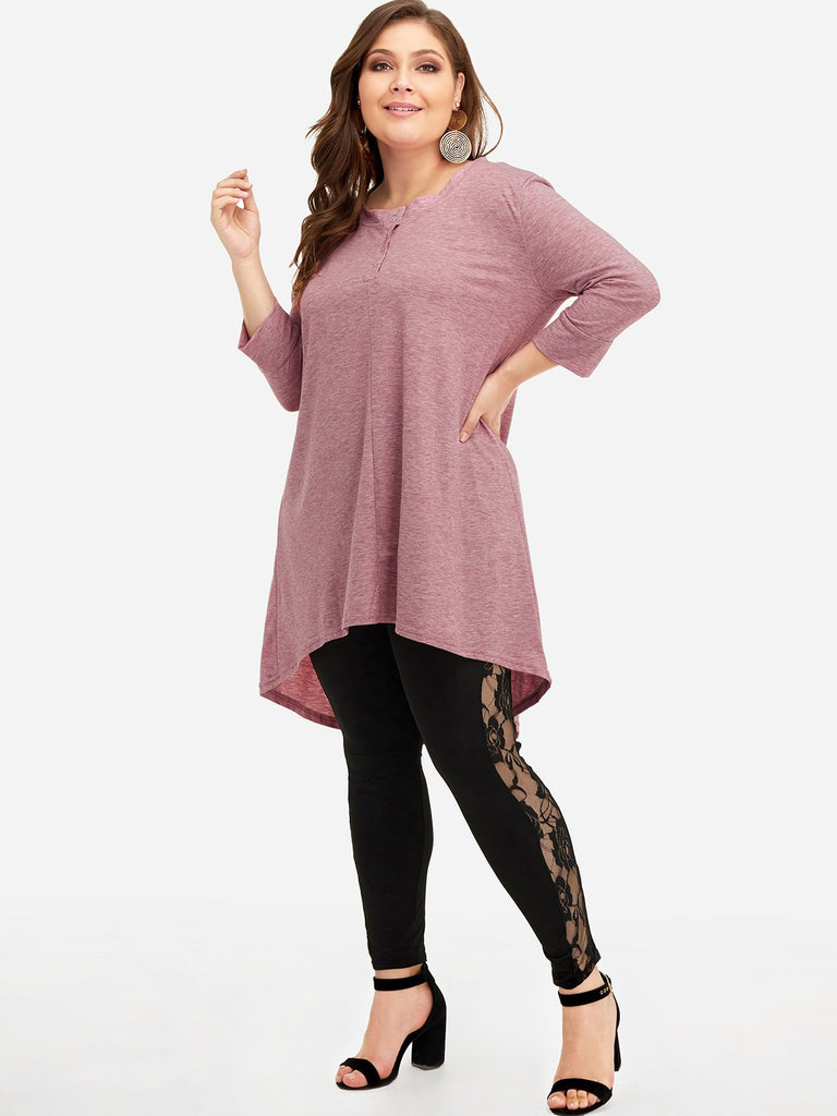 Ladies Pink Plus Size Tops