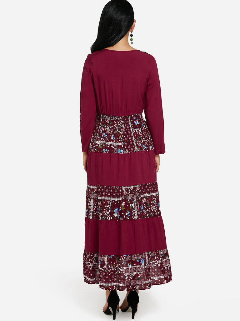 Womens Burgundy Maxi Dresses