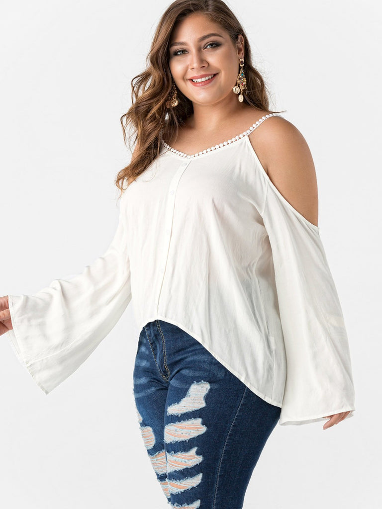 Ladies White Plus Size Tops