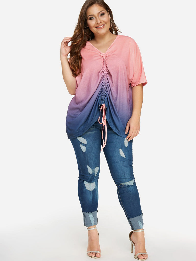 Womens Half Sleeve Plus Size Tops