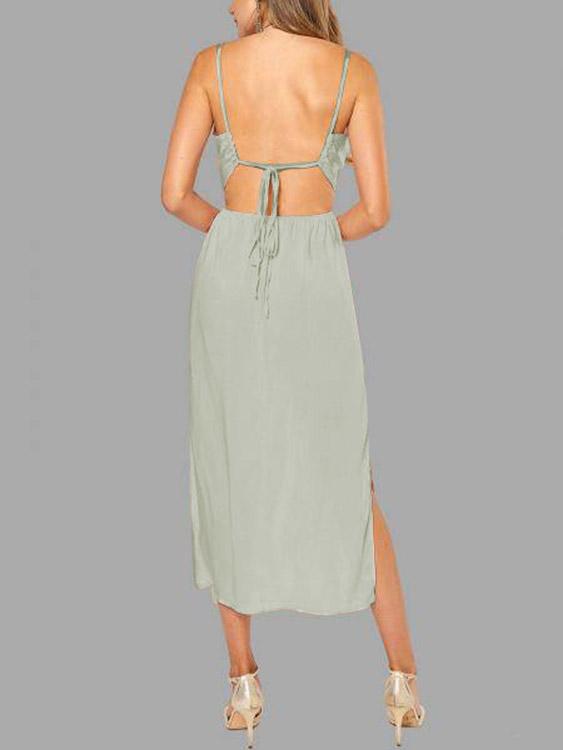 Womens Grey Maxi Dresses