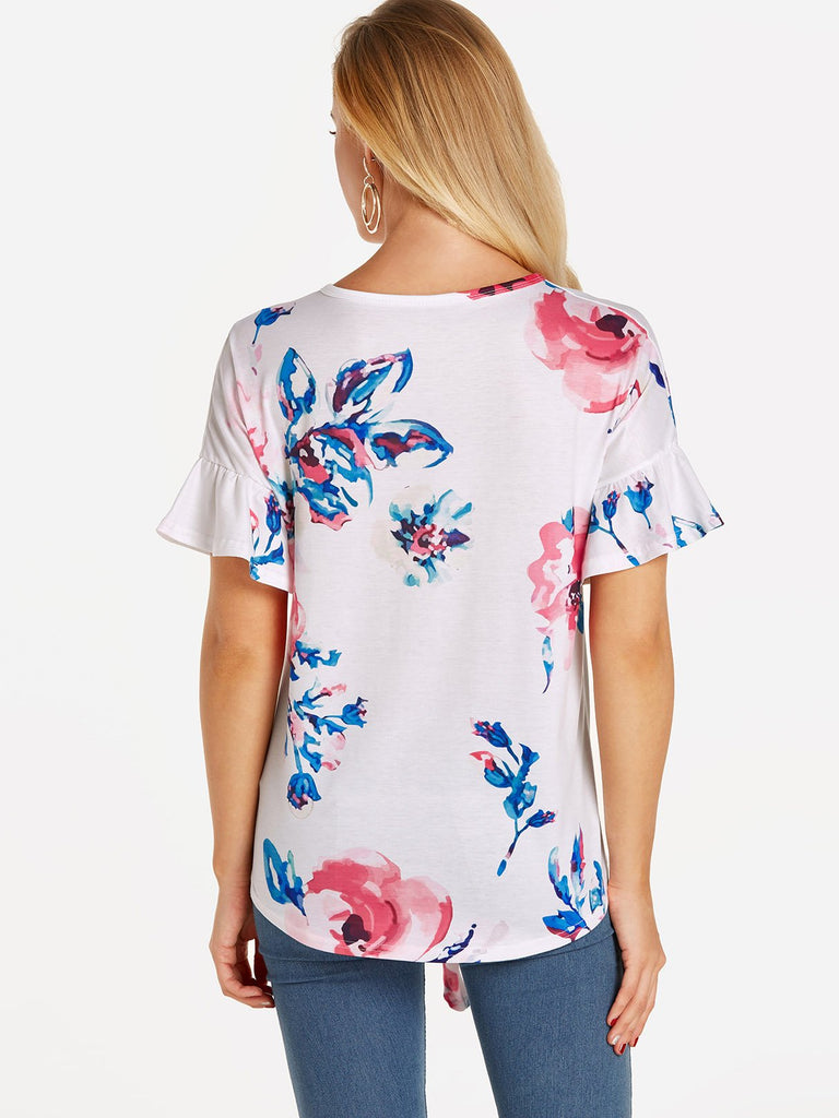 Womens Floral Print T-Shirts