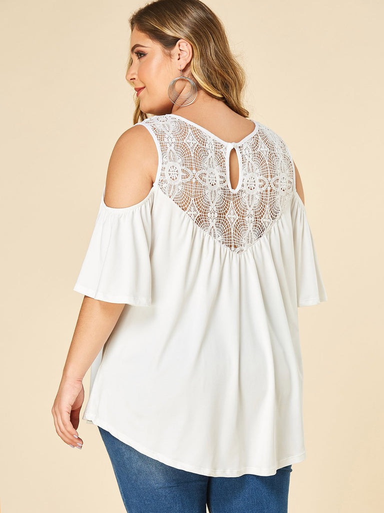 Ladies White Plus Size Tops