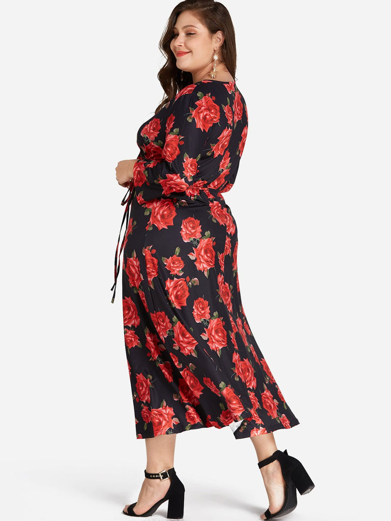 Womens Rose Plus Size Dresses