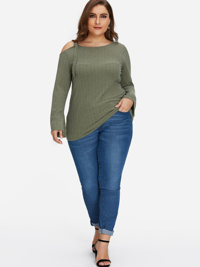 Womens Long Sleeve Plus Size Tops