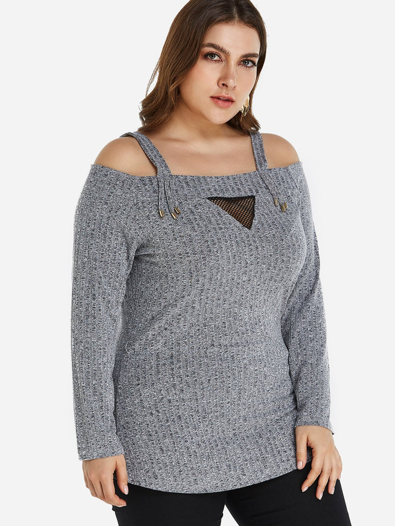 Ladies Grey Plus Size Tops