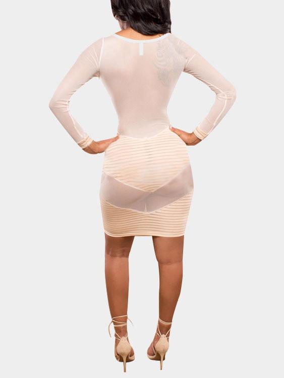 Womens Beige Sexy Dresses