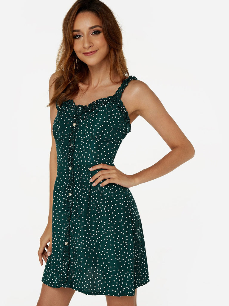 Ladies Green Casual Dresses