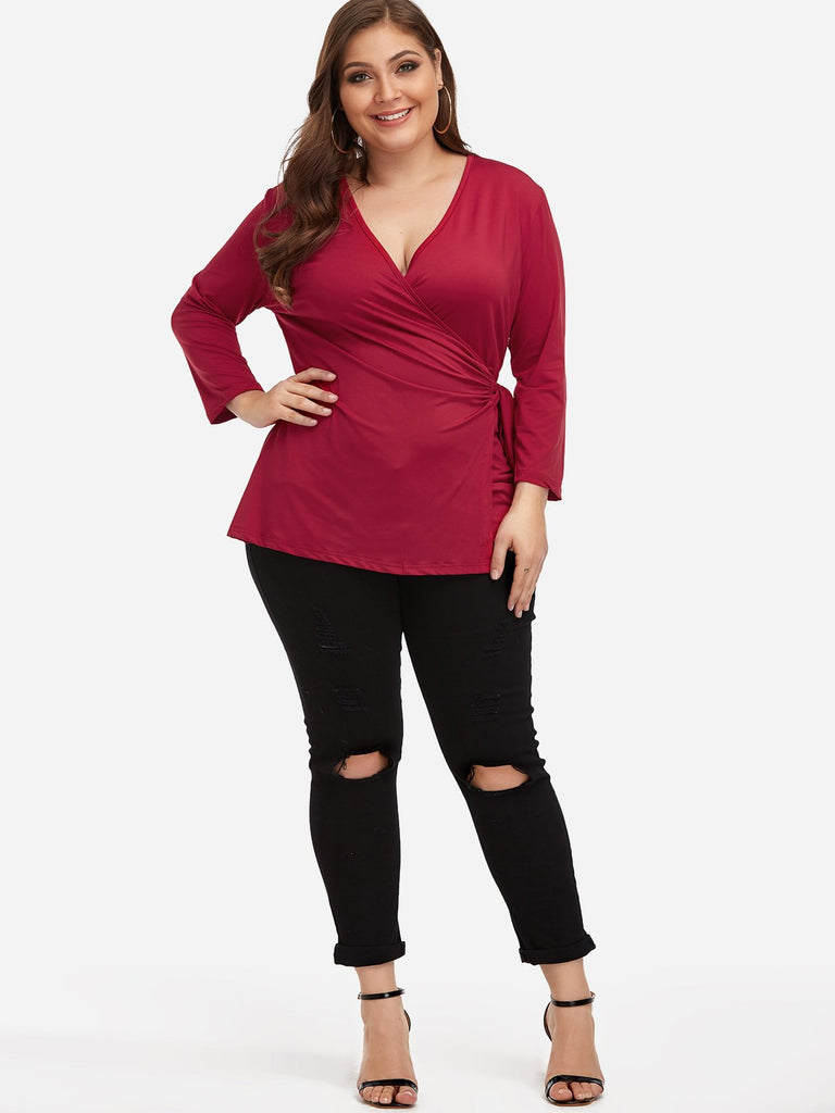 Womens Long Sleeve Plus Size Tops