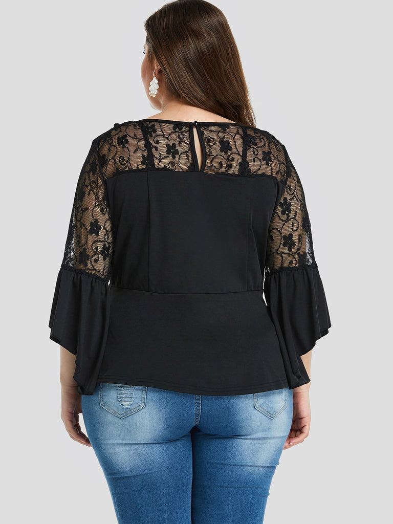 Womens Black Plus Size Tops