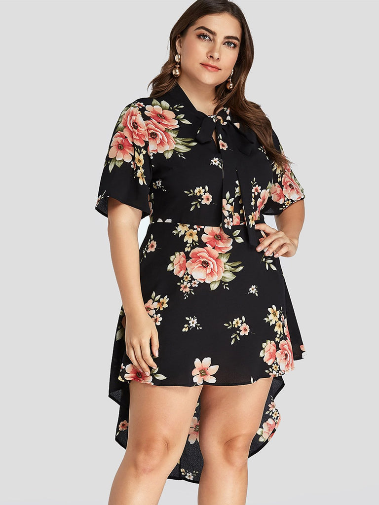 Ladies Half Sleeve Plus Size Dress