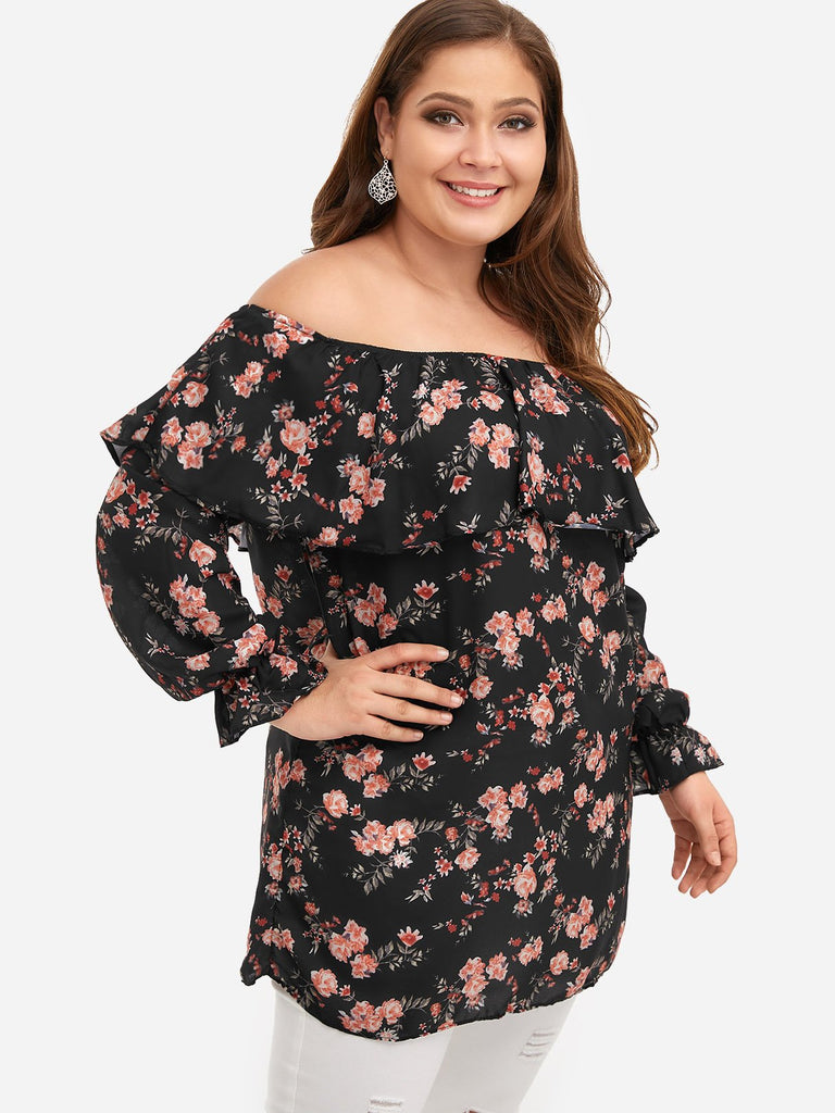 Ladies Black Plus Size Tops