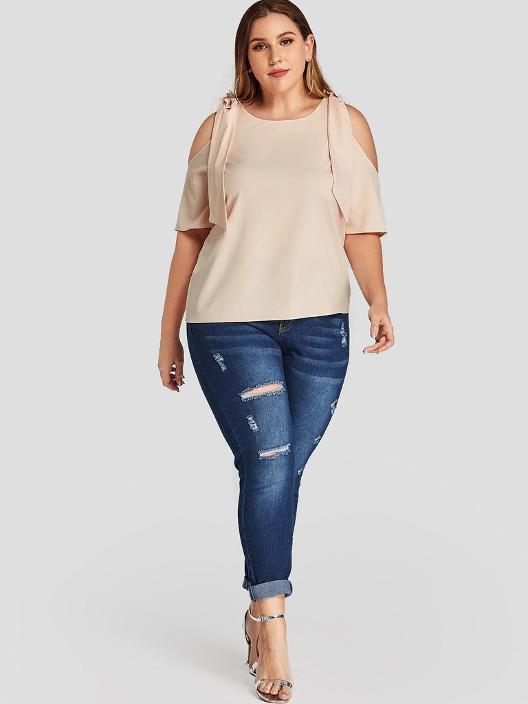 Womens Nude Plus Size Tops