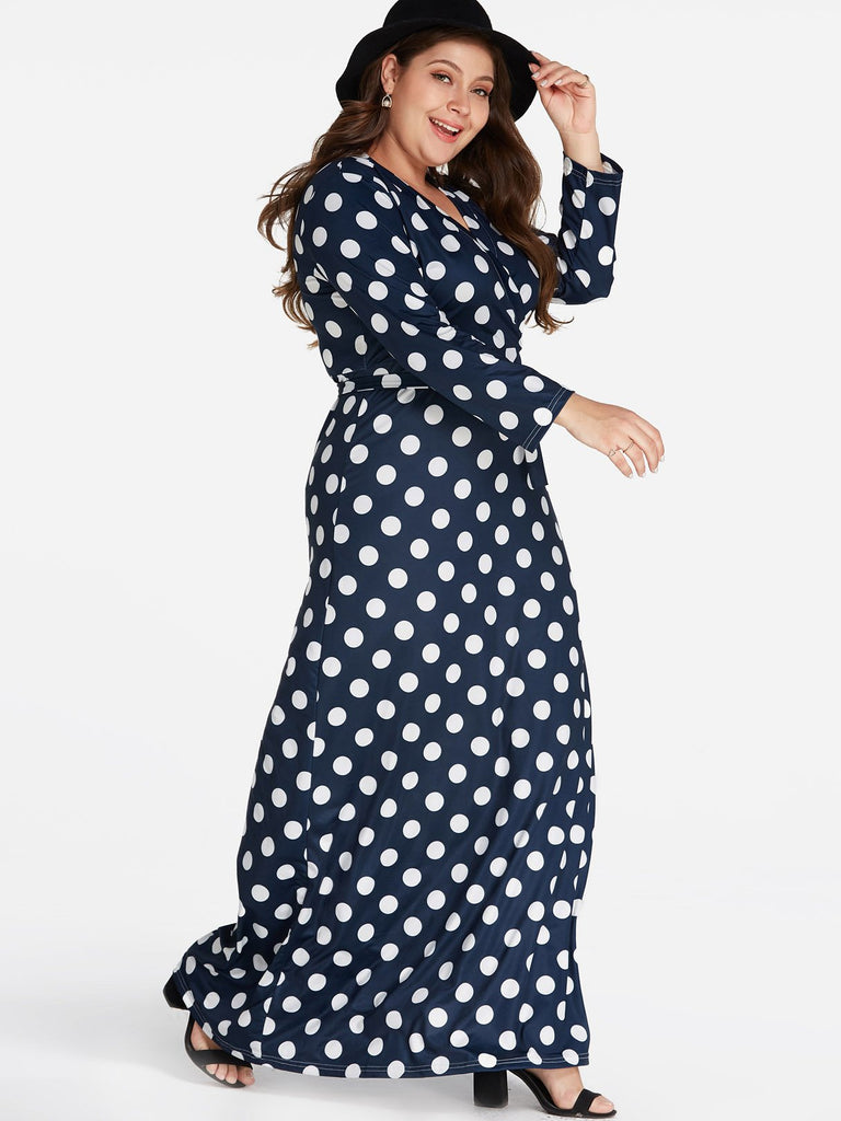 Womens Long Sleeve Plus Size Dress