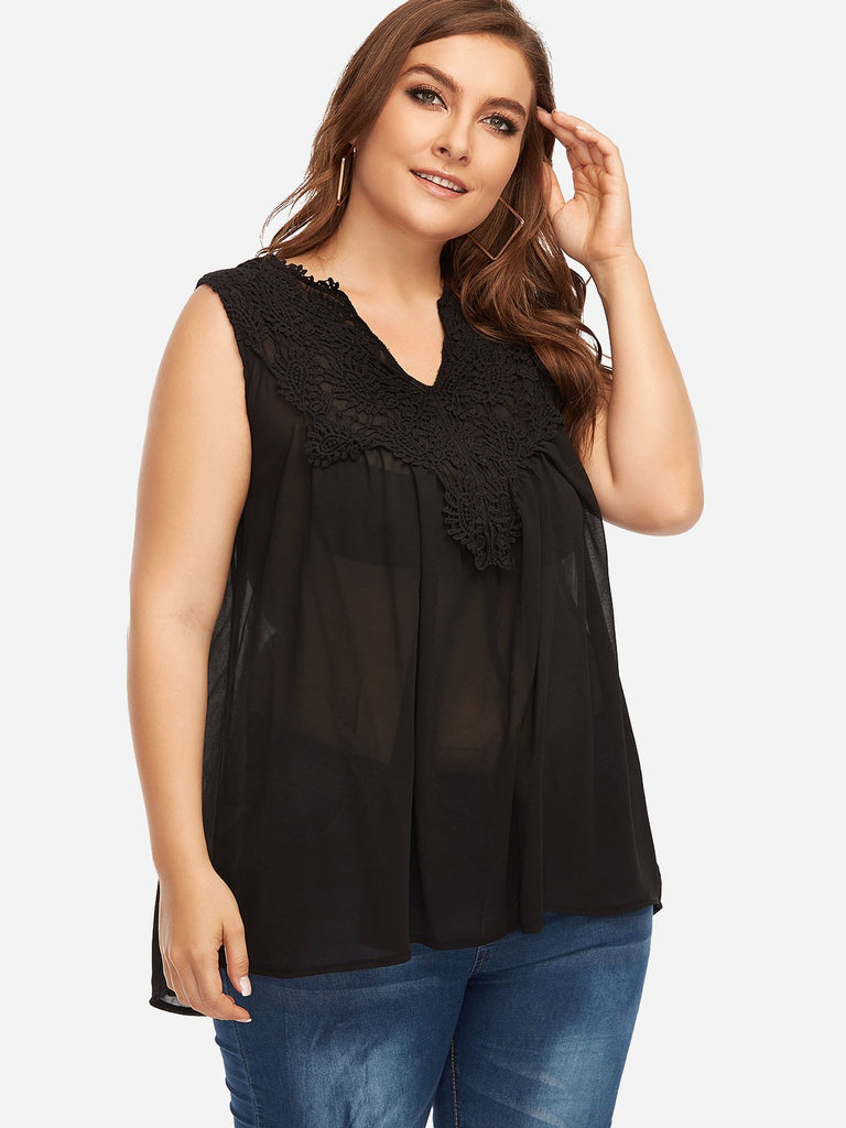 Ladies V-Neck Plus Size Tops