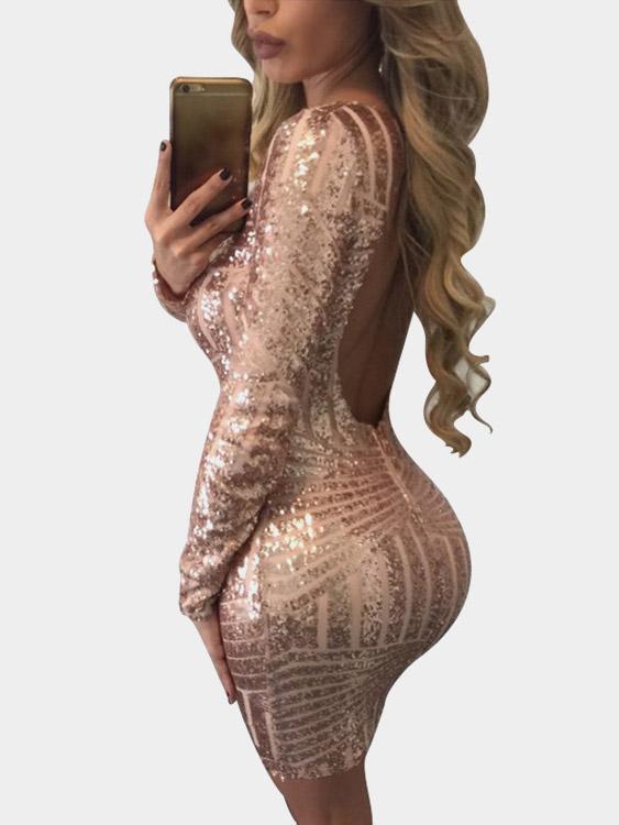 Ladies Gold Sexy Dresses