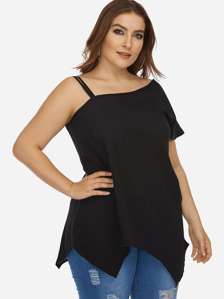 Ladies Black Plus Size Tops