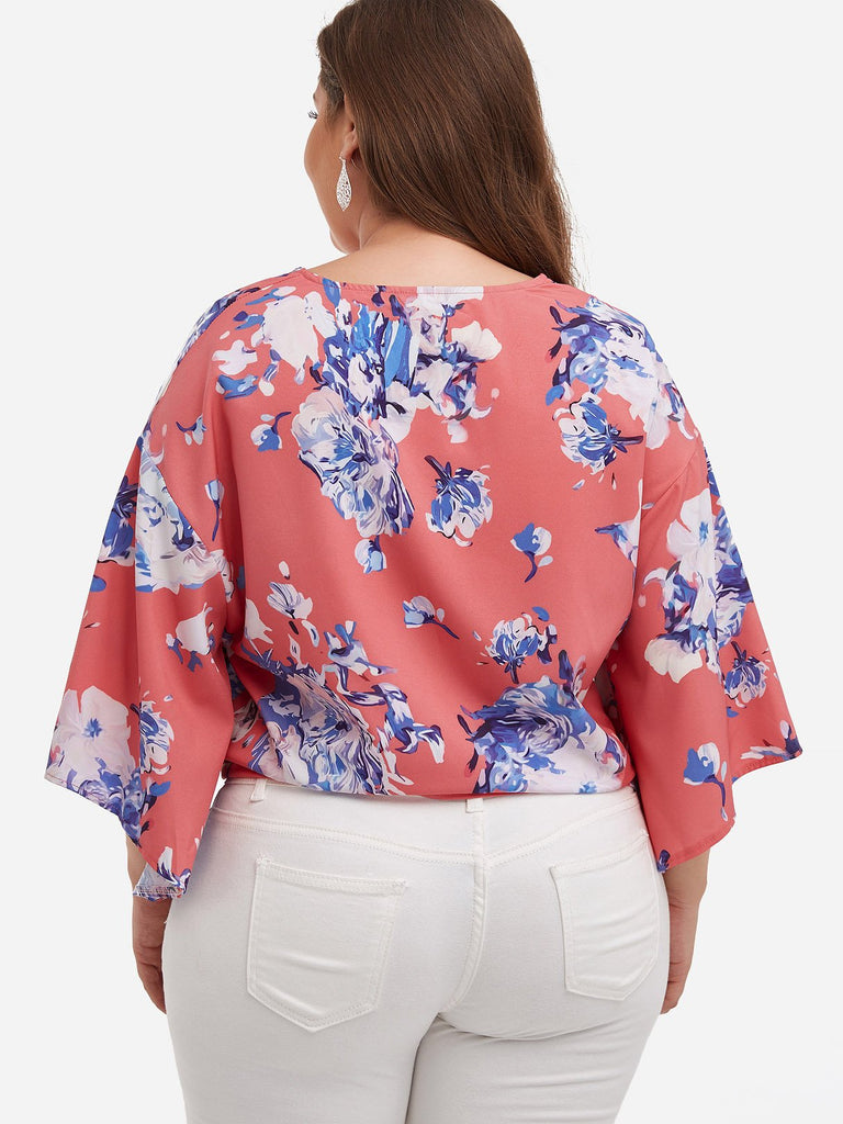 Womens Floral Plus Size Tops