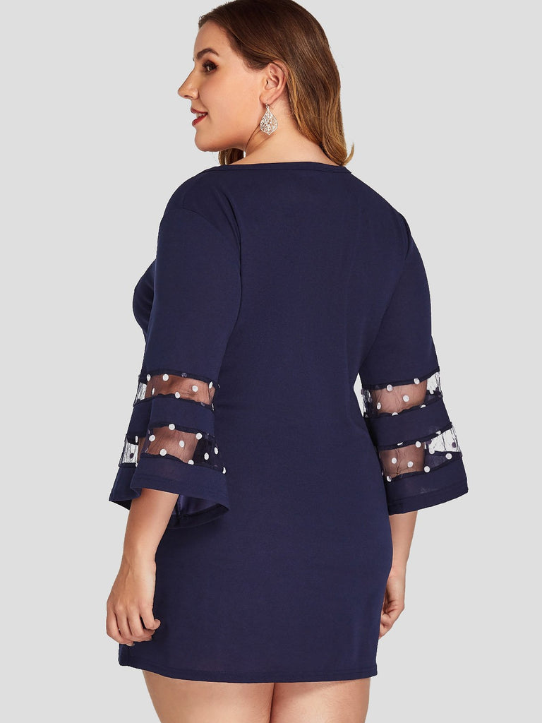 Ladies Long Sleeve Plus Size Dress