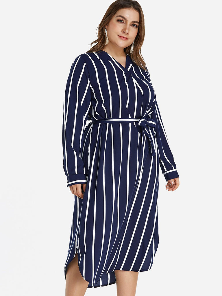 Womens Long Sleeve Plus Size Dress