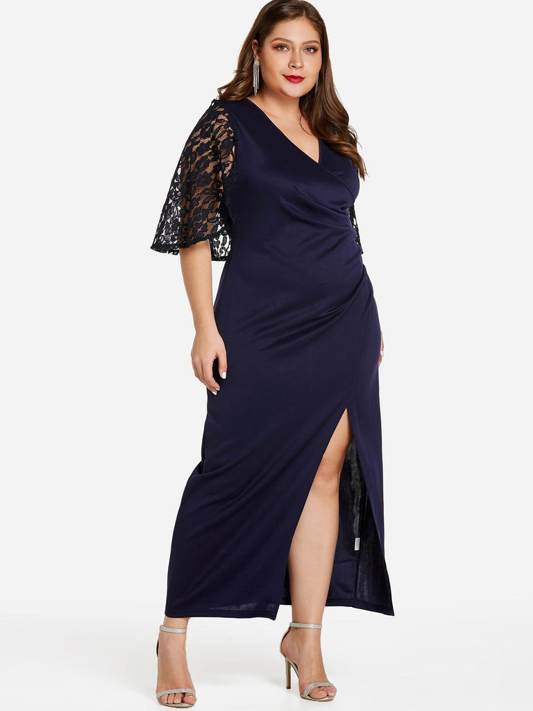 Ladies Half Sleeve Plus Size Dress