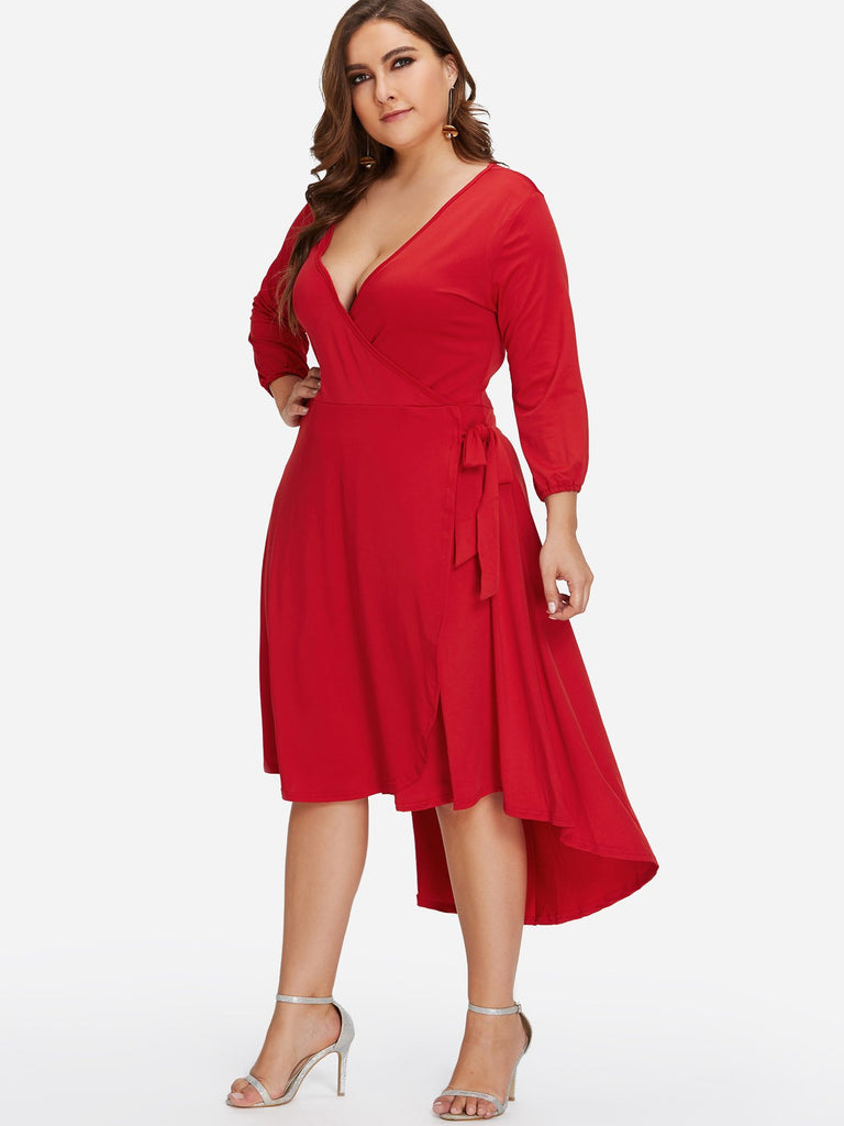 Ladies Red Plus Size Dresses