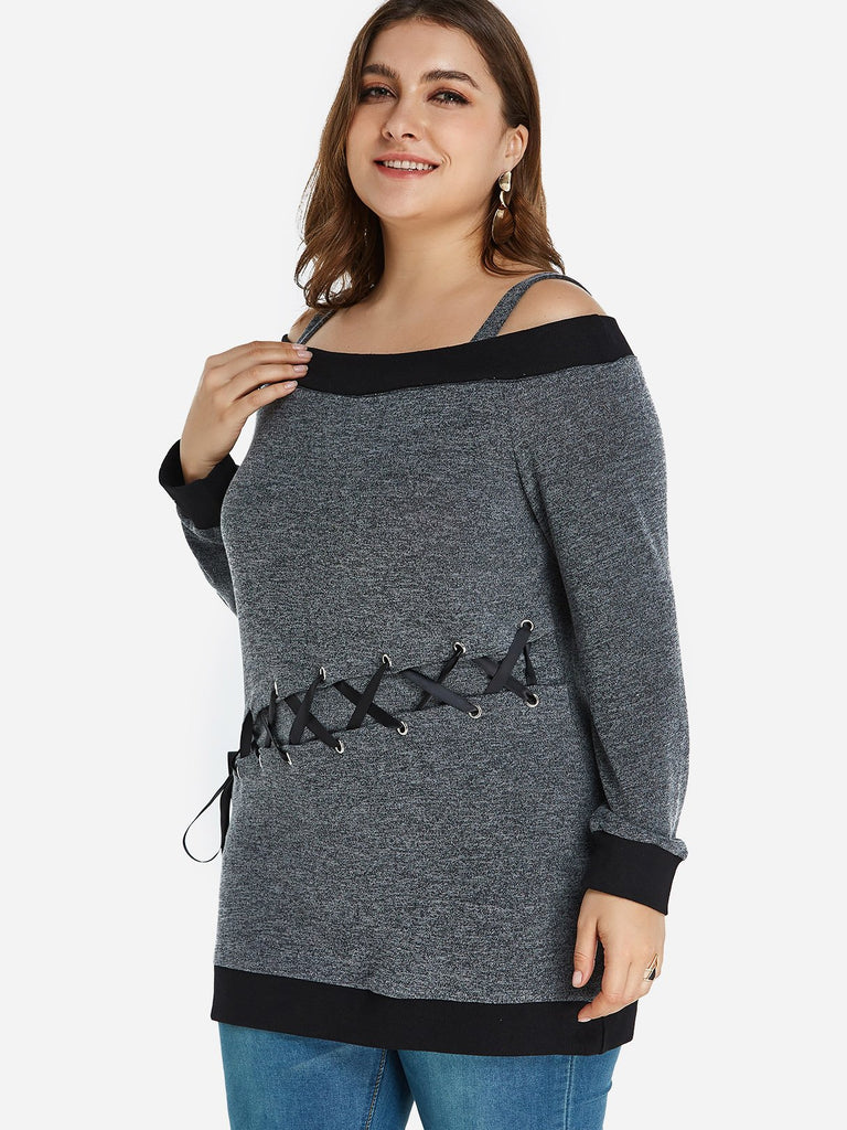 Ladies Grey Plus Size Tops