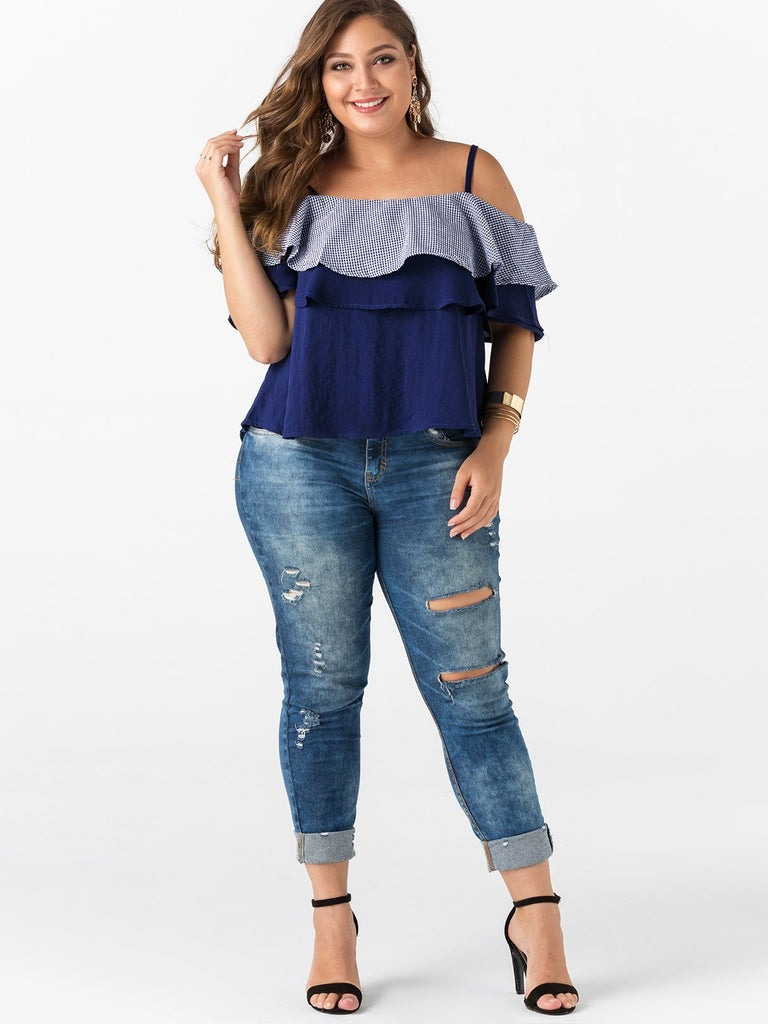 Womens Short Sleeve Plus Size Tops