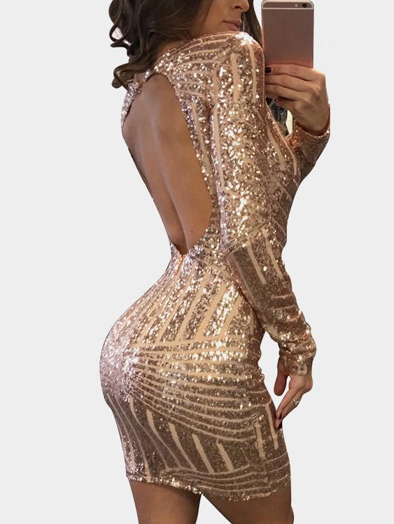 Womens Gold Sexy Dresses