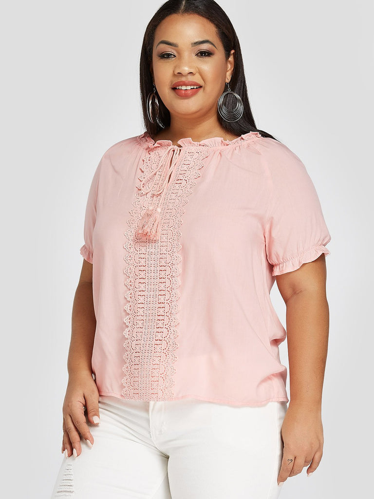 Womens 3/4 Sleeve Plus Size Tops