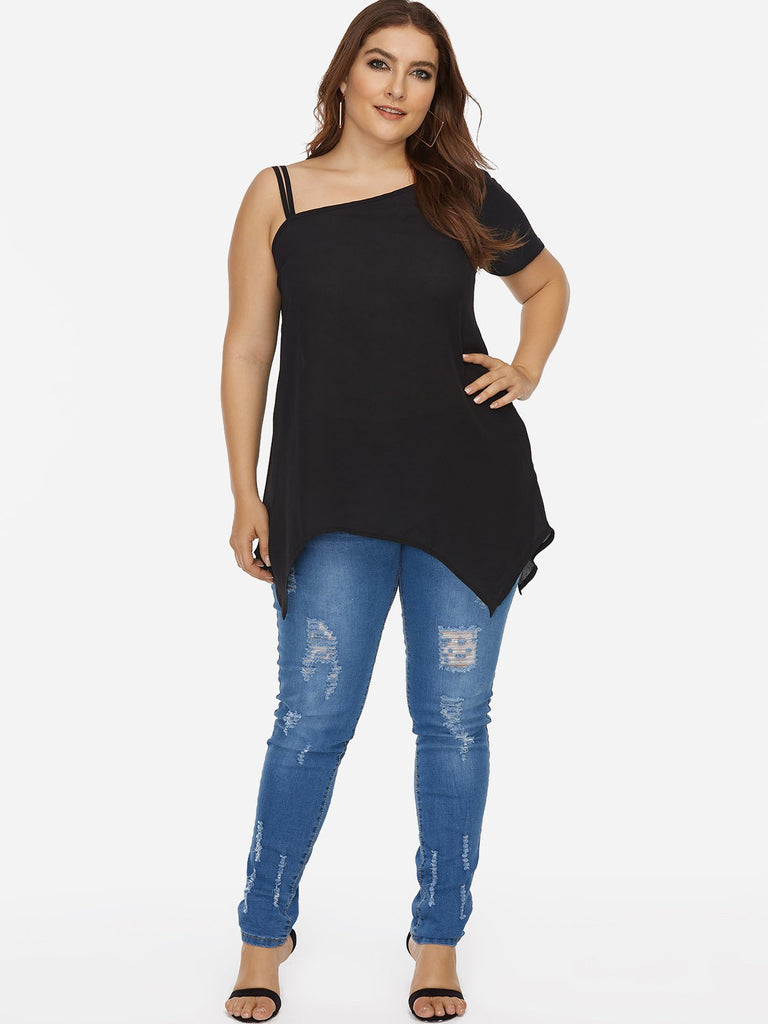 Womens Short Sleeve Plus Size Tops