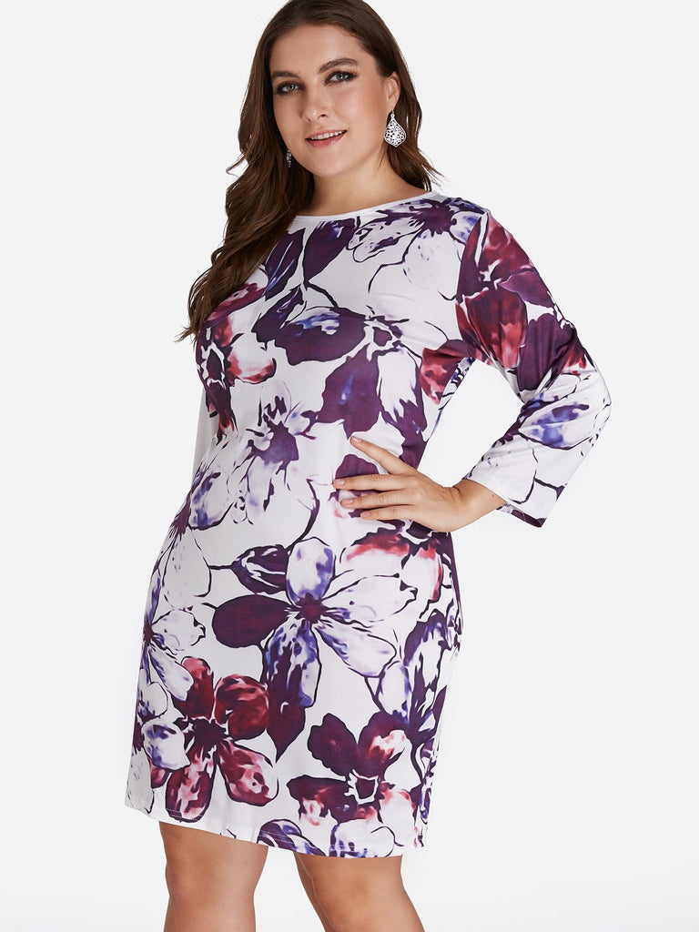 Ladies Purple Plus Size Dresses