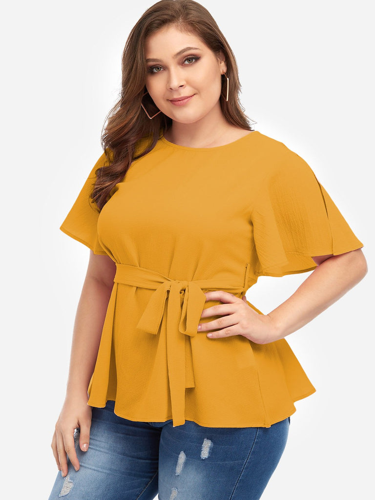 Ladies Pink Plus Size Tops