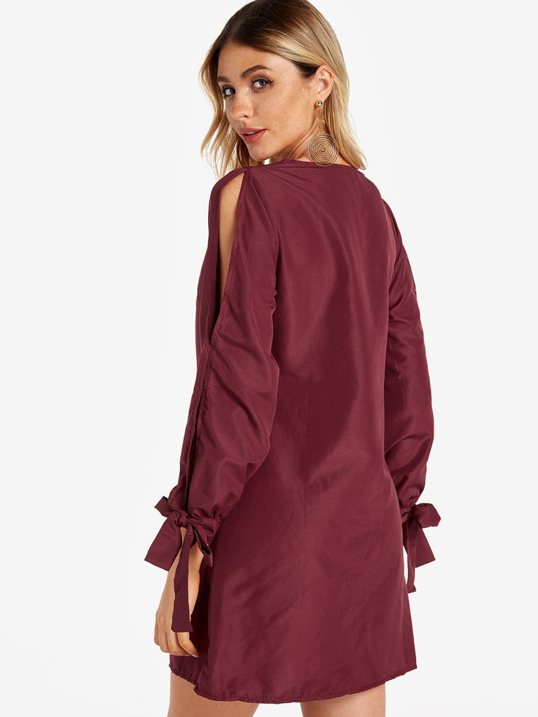 Womens Burgundy Casual Dresses