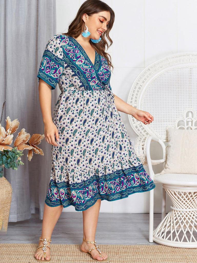 Ladies Blue Plus Size Dresses