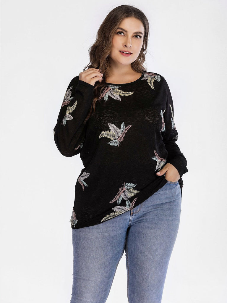 Womens Long Sleeve Plus Size Tops