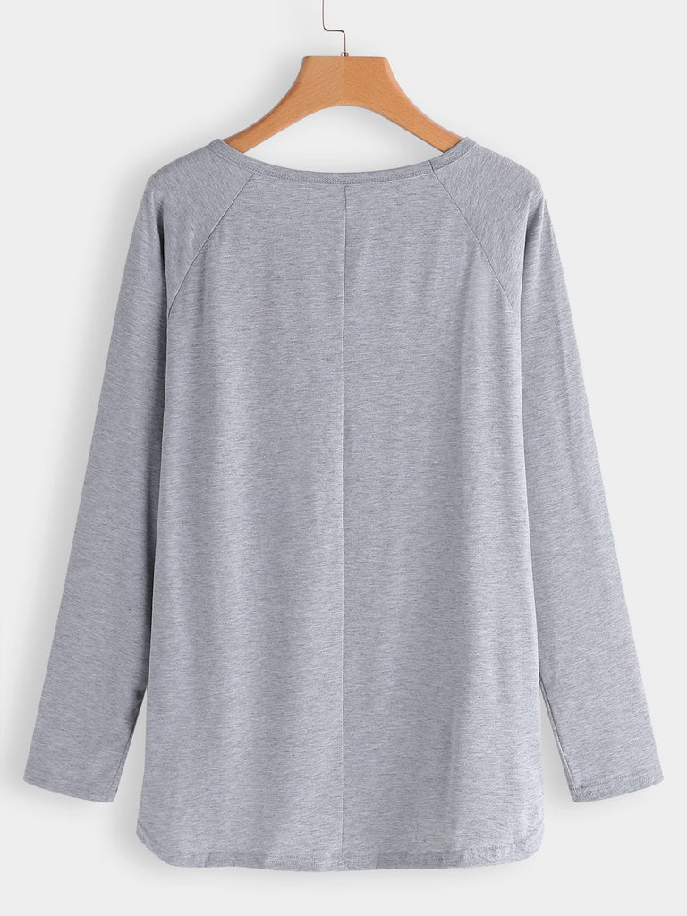 Womens Grey Plus Size Tops