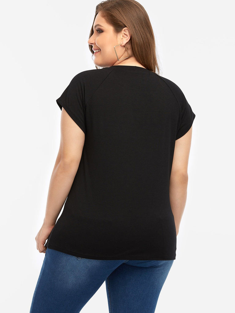 Womens Black Plus Size Tops