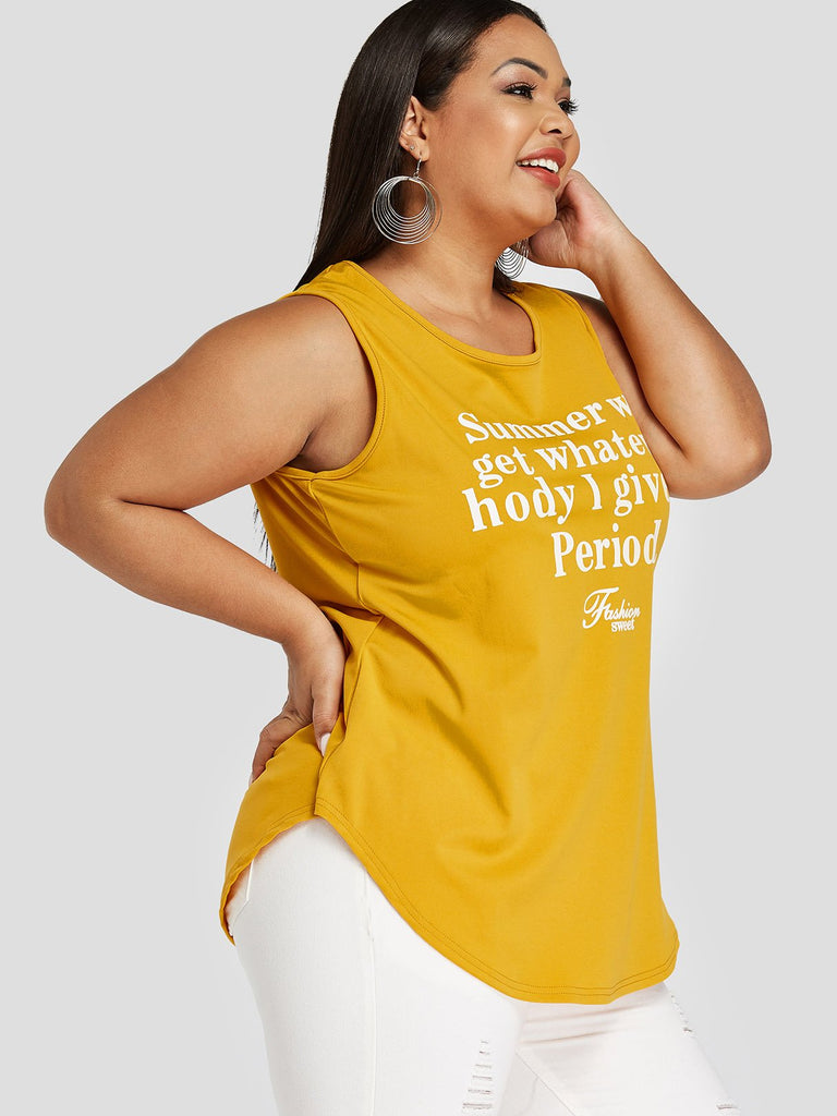 Ladies Yellow Plus Size Tops