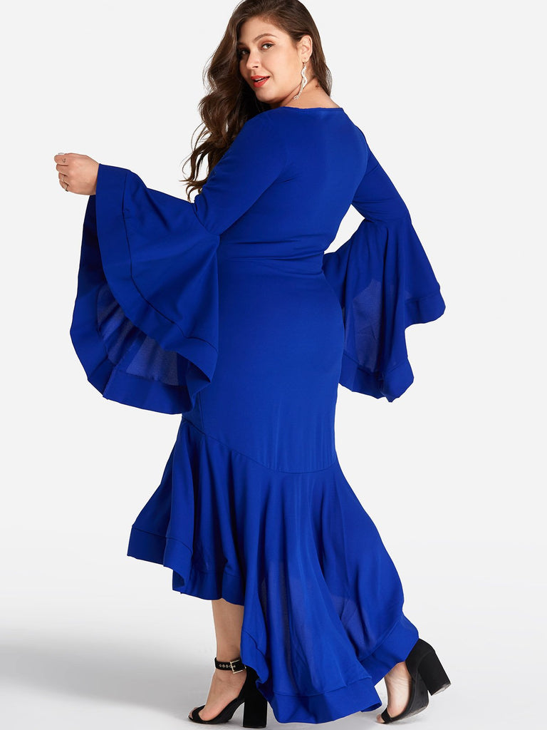 Womens Blue Plus Size Dresses