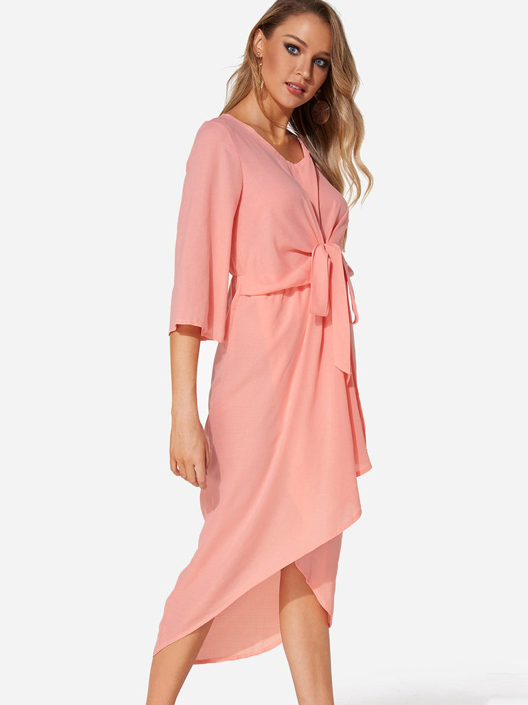 Ladies Pink Casual Dresses