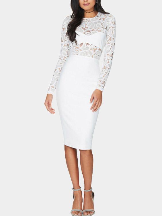 Ladies White Bodycon Dresses