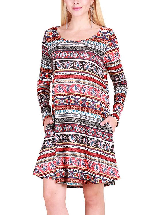 Ladies Long Sleeve Casual Dresses