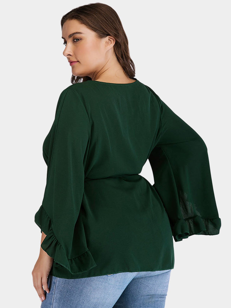 Womens Green Plus Size Tops