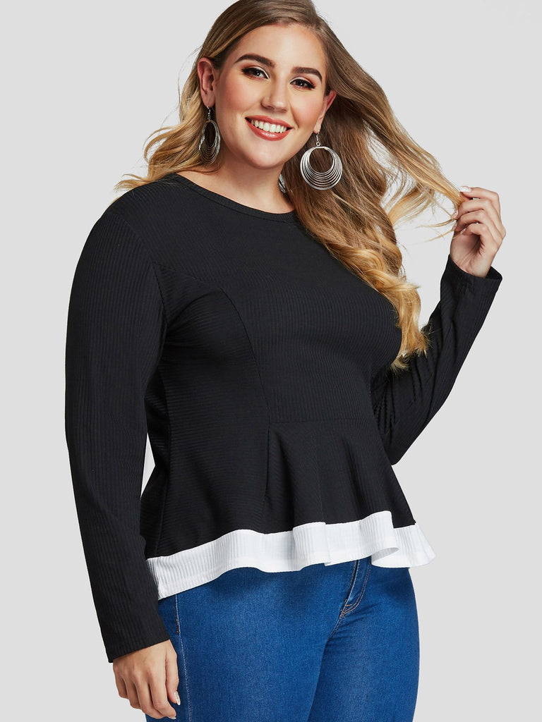 Ladies Long Sleeve Plus Size Tops