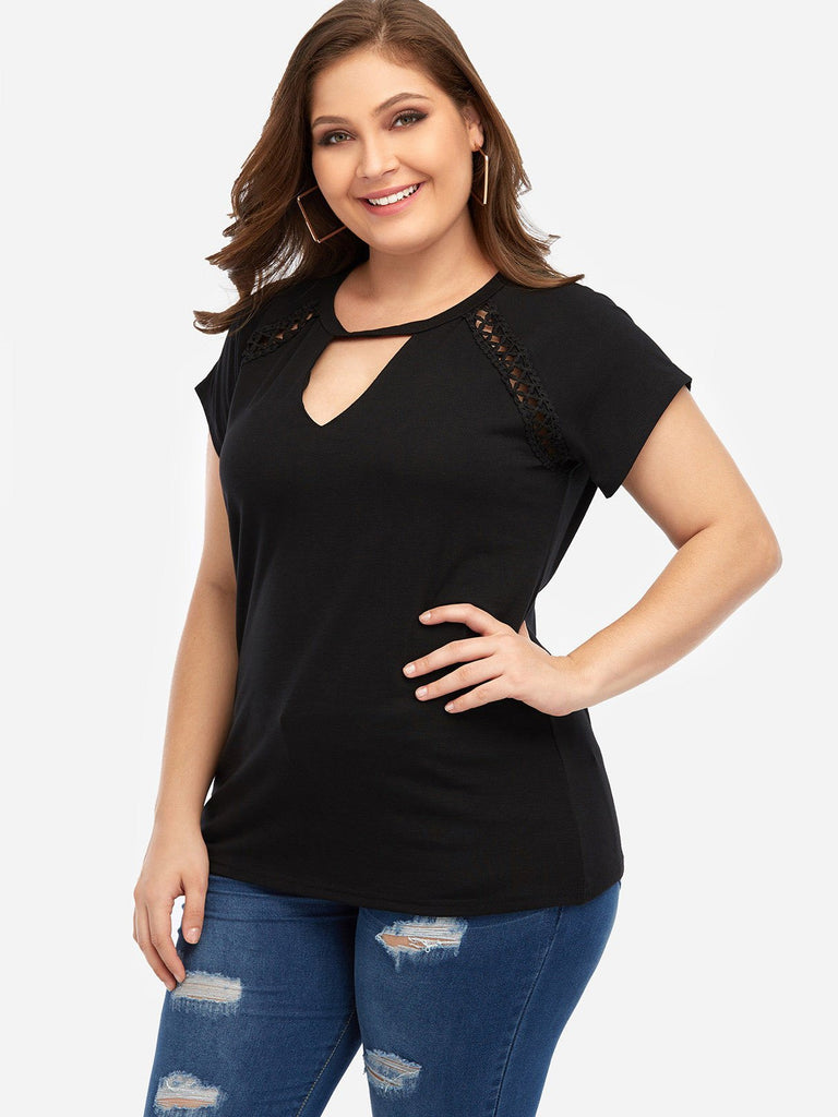 Ladies Black Plus Size Tops