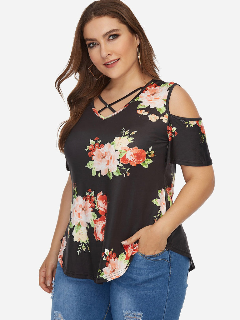 Ladies Black Plus Size Tops